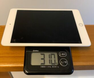 iPad miniの重さは３１０ｇ