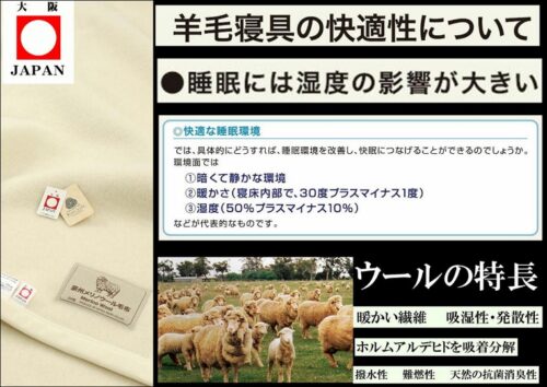 三井毛織のウール毛布の解説